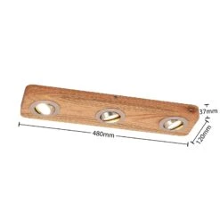 Lindby Mikari LED-Deckenleuchte Aus Holz, 3-fl. -Beleuchtungs Geschäft 9627413 4
