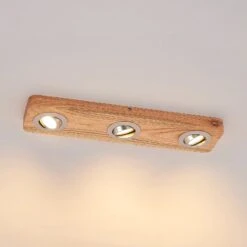 Lindby Mikari LED-Deckenleuchte Aus Holz, 3-fl. -Beleuchtungs Geschäft 9627413 5