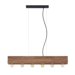 Lindby Malwin Holz-Pendelleuchte, Lang, 6-fl., E27 13 Lindby Malwin Holz-Pendelleuchte, Lang, 6-fl., E27 -Beleuchtungs Geschäft 9627728 2