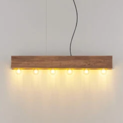 Lindby Malwin Holz-Pendelleuchte, Lang, 6-fl., E27 15 Lindby Malwin Holz-Pendelleuchte, Lang, 6-fl., E27 -Beleuchtungs Geschäft 9627728 4