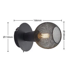 Lindby Zerda Spot, Gitterschirm, Einflammig -Beleuchtungs Geschäft 9627749 4