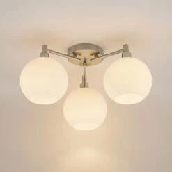 Lindby Jemissa Glas-Deckenlampe, 3-flammig, Opal -Beleuchtungs Geschäft 9628193 4