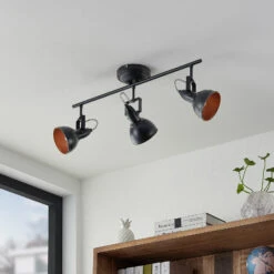 Lindby Morgana Strahler, Schwarz-gold, Dreiflammig -Beleuchtungs Geschäft 9628252 2