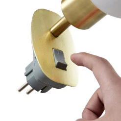 Lindby Lioma Steckdosenleuchte, Neigbar, Messing -Beleuchtungs Geschäft 9628267 5