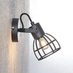 Lindby Flintos Käfig-Spot, Einflammig, Schwarz 18 Lindby Flintos Käfig-Spot, Einflammig, Schwarz -Beleuchtungs Geschäft 9628342 6