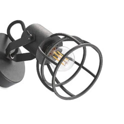 Lindby Flintos Käfig-Spot, Einflammig, Schwarz 20 Lindby Flintos Käfig-Spot, Einflammig, Schwarz -Beleuchtungs Geschäft 9628342 8