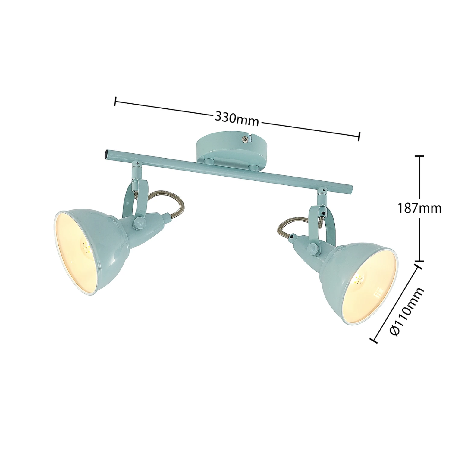 Lindby Saidimo Deckenstrahler Neigbar, Zweiflammig 8 Lindby Saidimo Deckenstrahler Neigbar, Zweiflammig – Bild 6