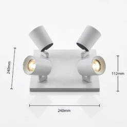 Arcchio Iavo Deckenstrahler, Eckig, Weiß, 4-fl. -Beleuchtungs Geschäft 9928004 4