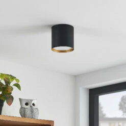 Lindby Kianush Deckenleuchte 1-fl. Schwarz -Beleuchtungs Geschäft 9950968 2