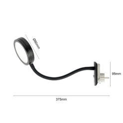 Lindby Toulin LED-Steckerleuchte, Flexarm, Schwarz -Beleuchtungs Geschäft 9951103 2