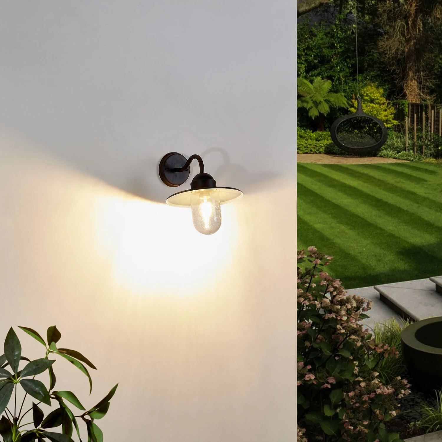 Rostbraune Außenwandlampe Filip 3 Rostbraune Außenwandlampe Filip