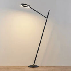 Lucande Nimbe LED-Stehleuchte, Schwarz, Dimmer -Beleuchtungs Geschäft 9976149 4